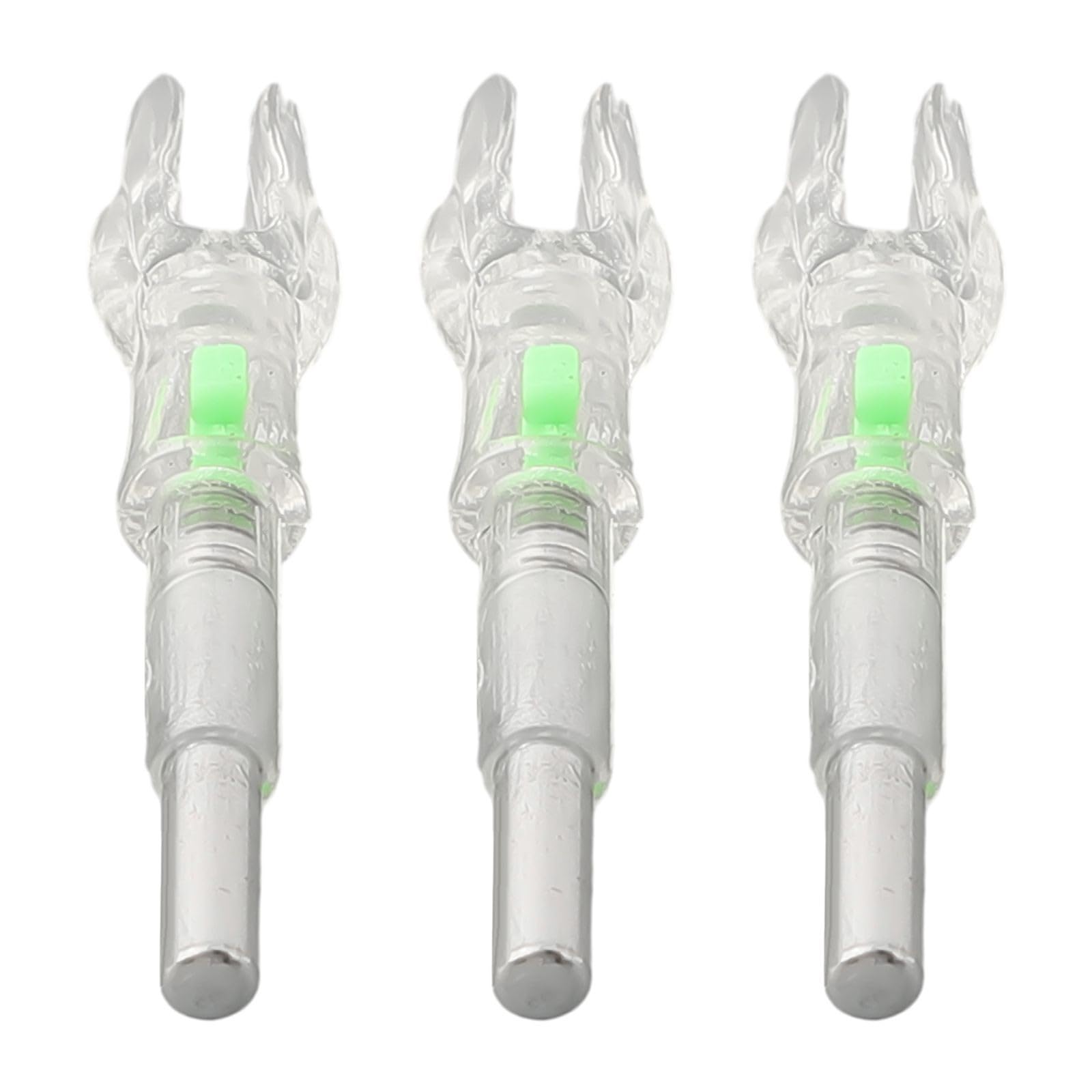 Lot de 3 encoches de flèche lumineuses à LED de 4,2 mm, pour pointes fluorescentes rouge/bleu/vert, pour allumage automatique lors de la prise de vue, batterie longue durée, matériau PE, pour
