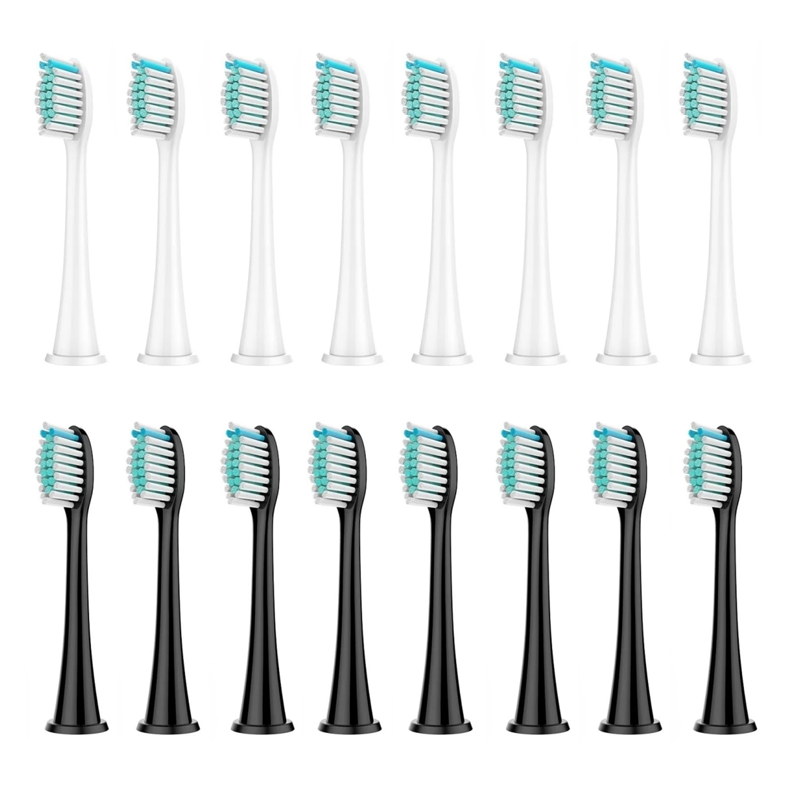 Cabezales, compatible con Philips, HX3 HX6 HX9 HX6064 | Serie DiamondClean; para 6150 6160 6201 6210 6211 6212 6220 6221 6231 6232 6240 6250 6251(8 White 8 Black)