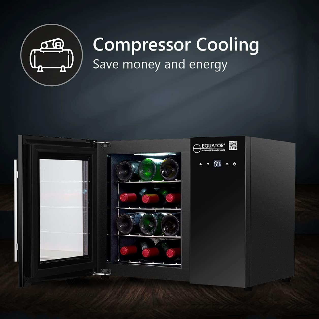 PINNACLE WR 12 Wine Refrigerator - 12 Bottle