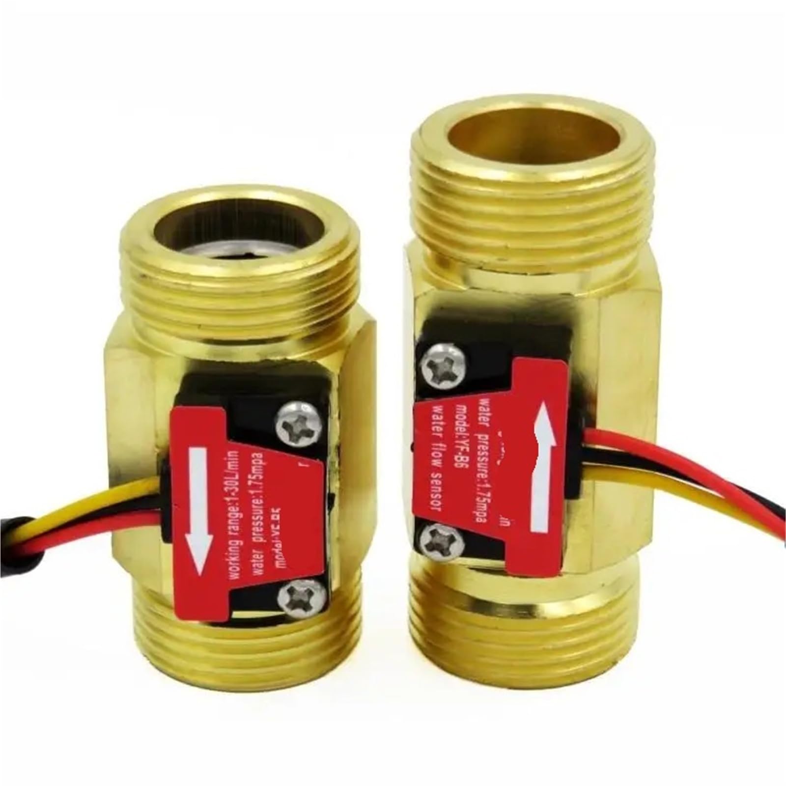 Capteur de débit d'eau YF-B6 à impulsion avec filetage mâle G3/4 pour tuyauterie