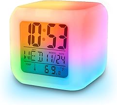 Surekha Digital Alarm Clock Glowing Led 7 LED Colors Digital Alarm Clock