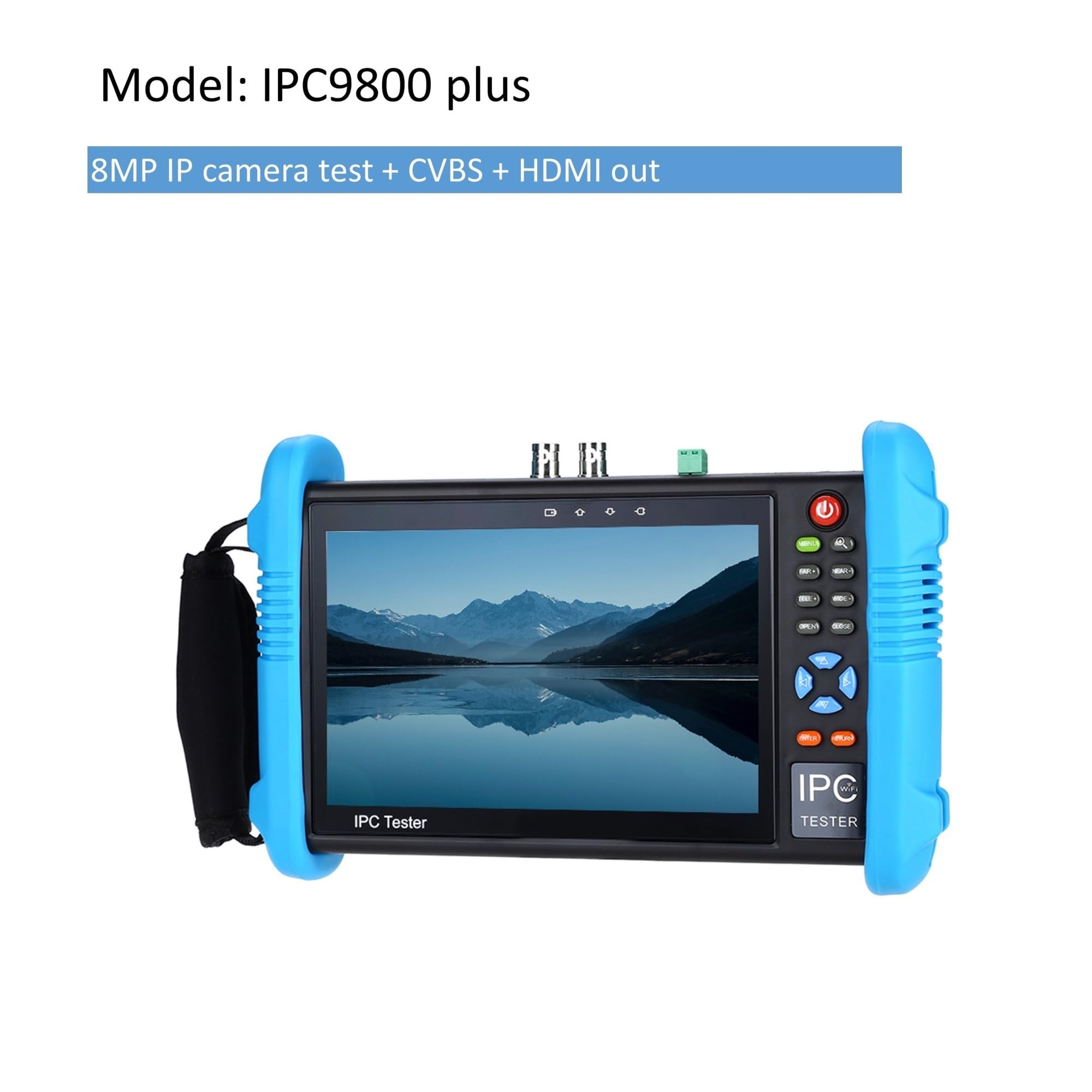 Tester CCTV, IPC9800 4K 8MP CVI TVI AHD SDI | Z Analogowy tester kamery IP Wielofunkcyjne profesjonalne narzędzie testowe Monitor testera do testowania kamer CCTV i IP.