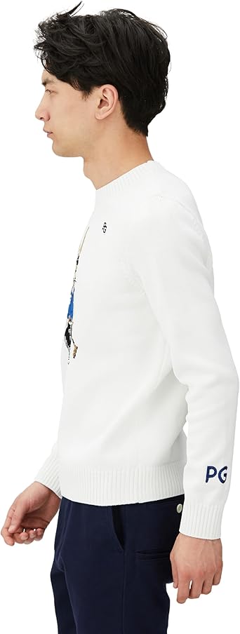 Amazon | [パーリーゲイツ] メンズ クルーネック ニットプルオーバー