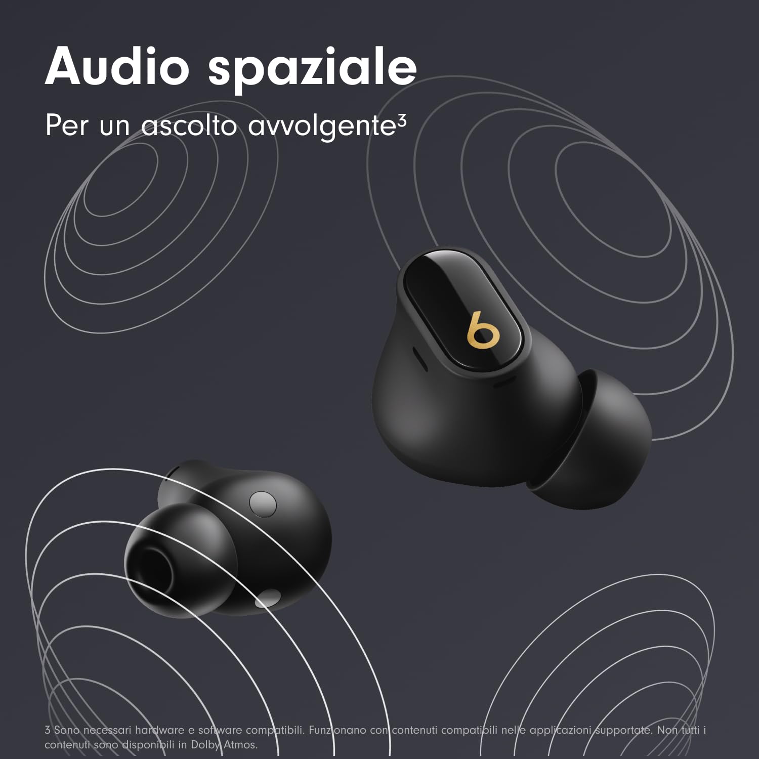 Beats Studio Buds + | Auricolari true wireless con cancellazione del rumore, compatibilità Apple e Android migliorata, microfono incorporato, cuffie Bluetooth resistenti al sudore - Nero e oro