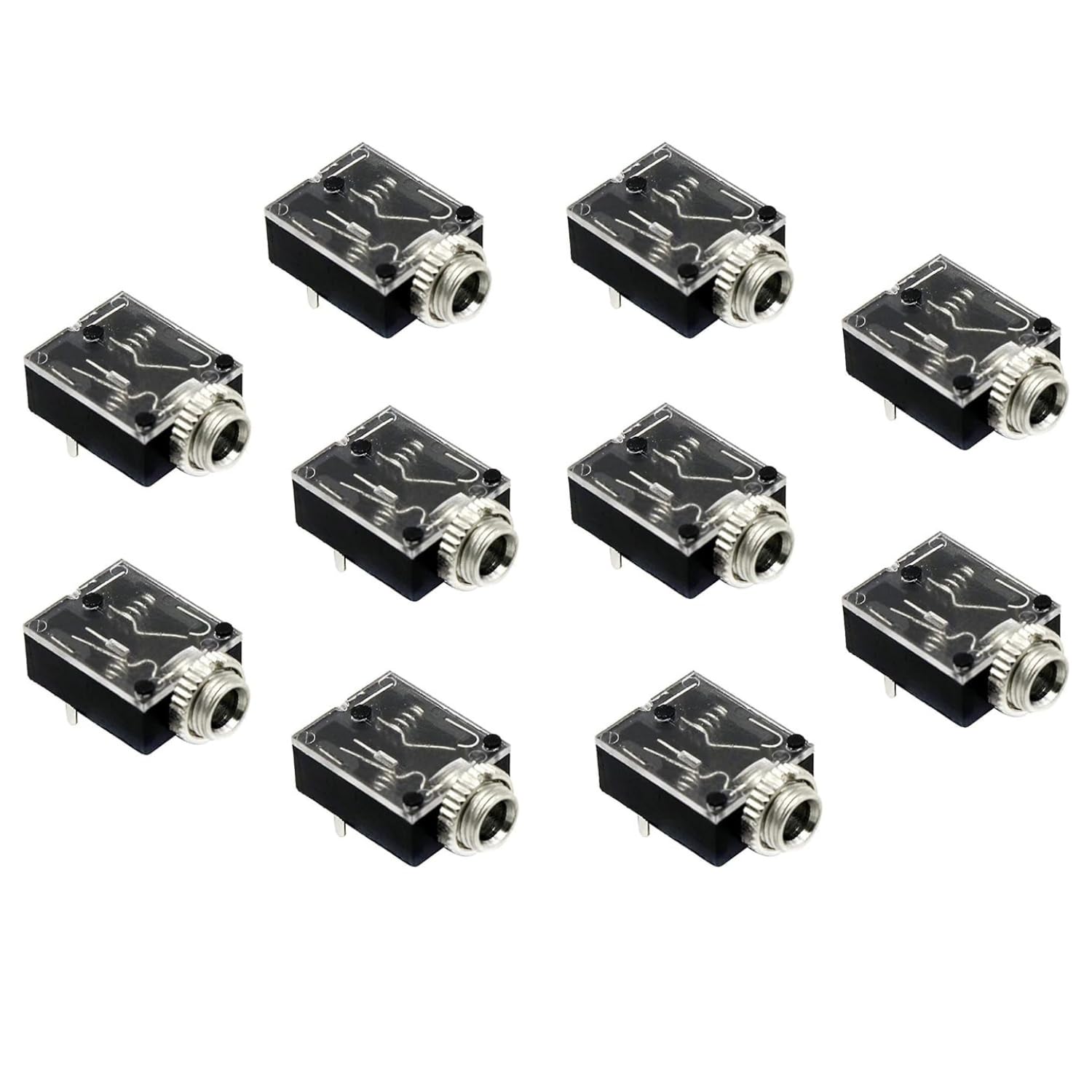 UNIVERSAL HUB 5 Pin 3.5mm Stereo Audio Jack Socket PCB Panel Mount for Headphone With Nut PJ-324M PACK OF 10-image-21