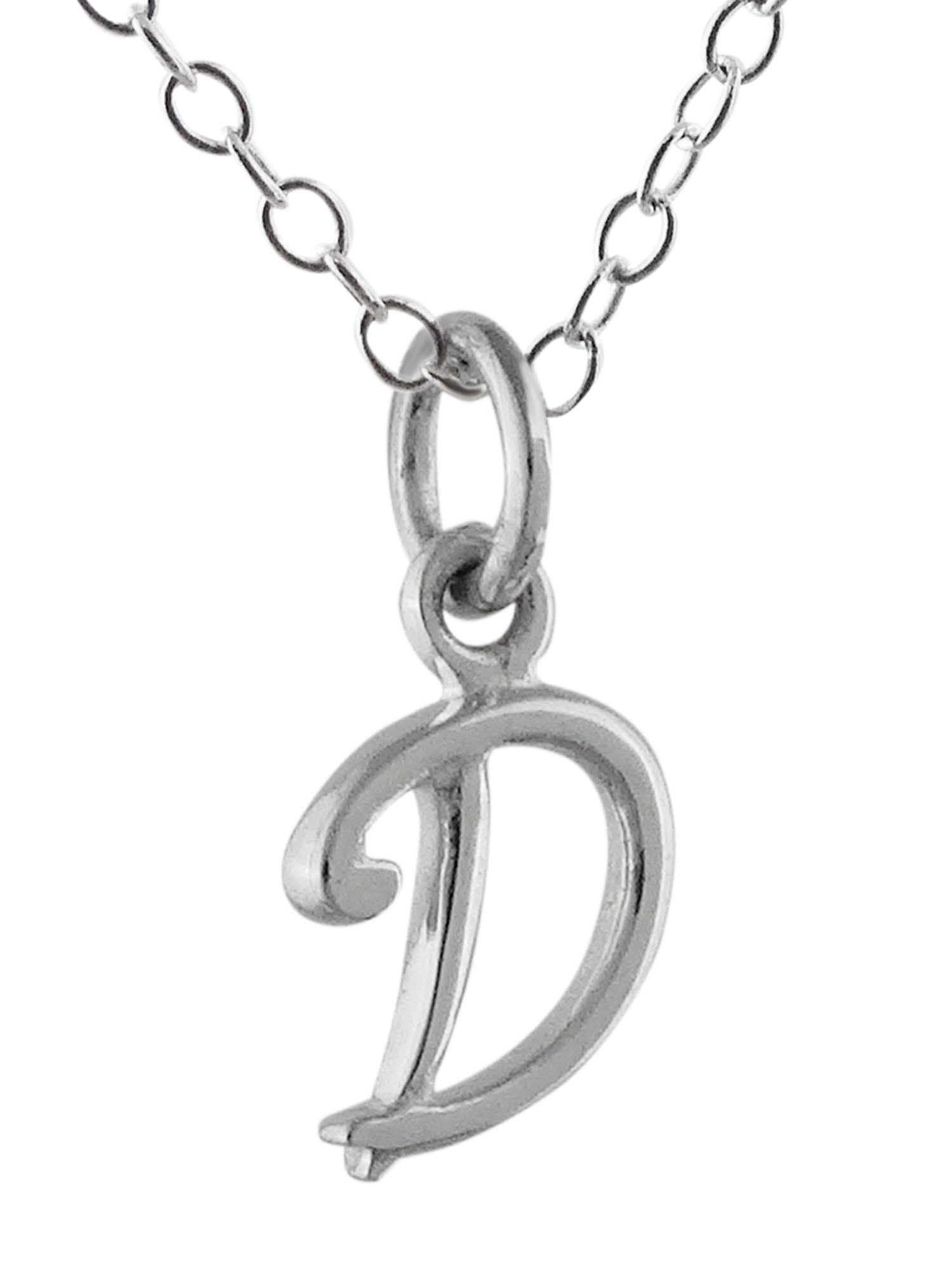 Collana con iniziale in corsivo grande | Argento 925 anallergico | Made