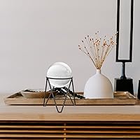 Vista 5 de VOSAREA Soporte de exhibición de bola de hierro negro Soporte de esfera Soporte de esfera Soporte de exhibición de hierro Estante de bola de cristal