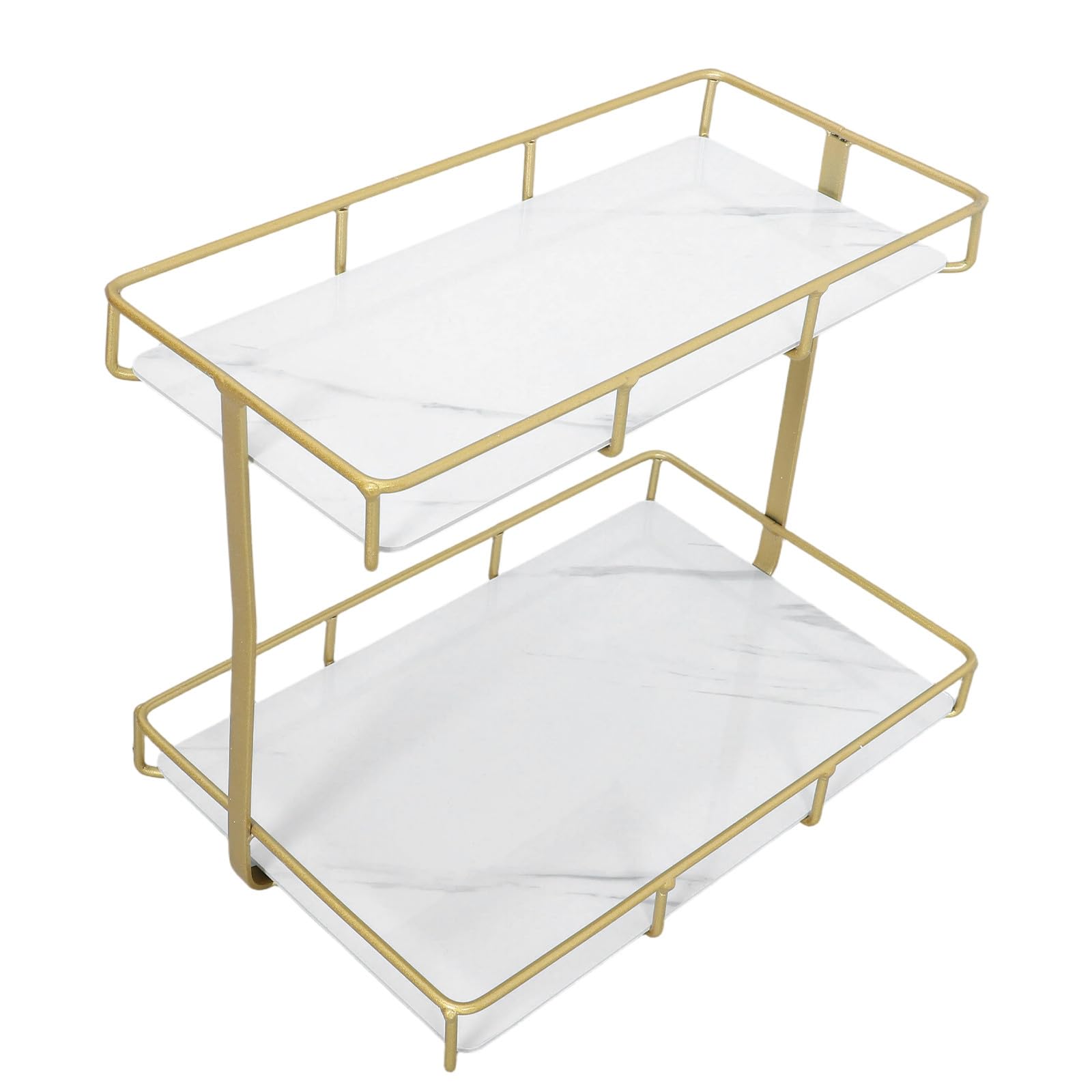 PRETYZOOM Organizzatore da Bagno a Due Livelli per Bagno e Ufficio, Oro