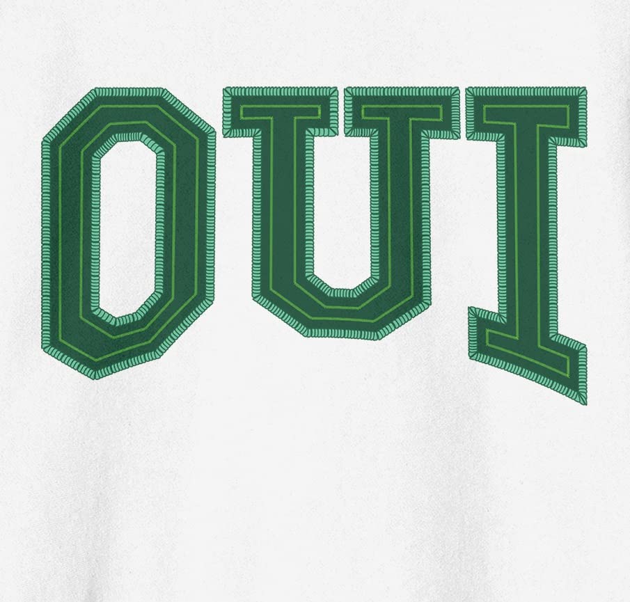 Bioworld French Oui Adult White Crew Neck Sweatshirt2