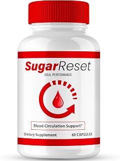Sugar Reset Capsules, Official Sugar Reset Advanced Blood Formula Supplement Pills - Extra Strength, All Natural Healthy Circulation & Stable Levels, Advanced Sugar Reset Health Reviews (60 Capsules)