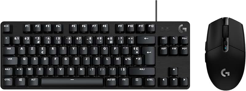 Logitech G G305 Lightspeed Souris Gaming sans Fil | LIGHTSPEED et G413 TKL SE clavier gaming mécanique – souris avec capteur HERO et clavier compact – PC/Mac - Noir