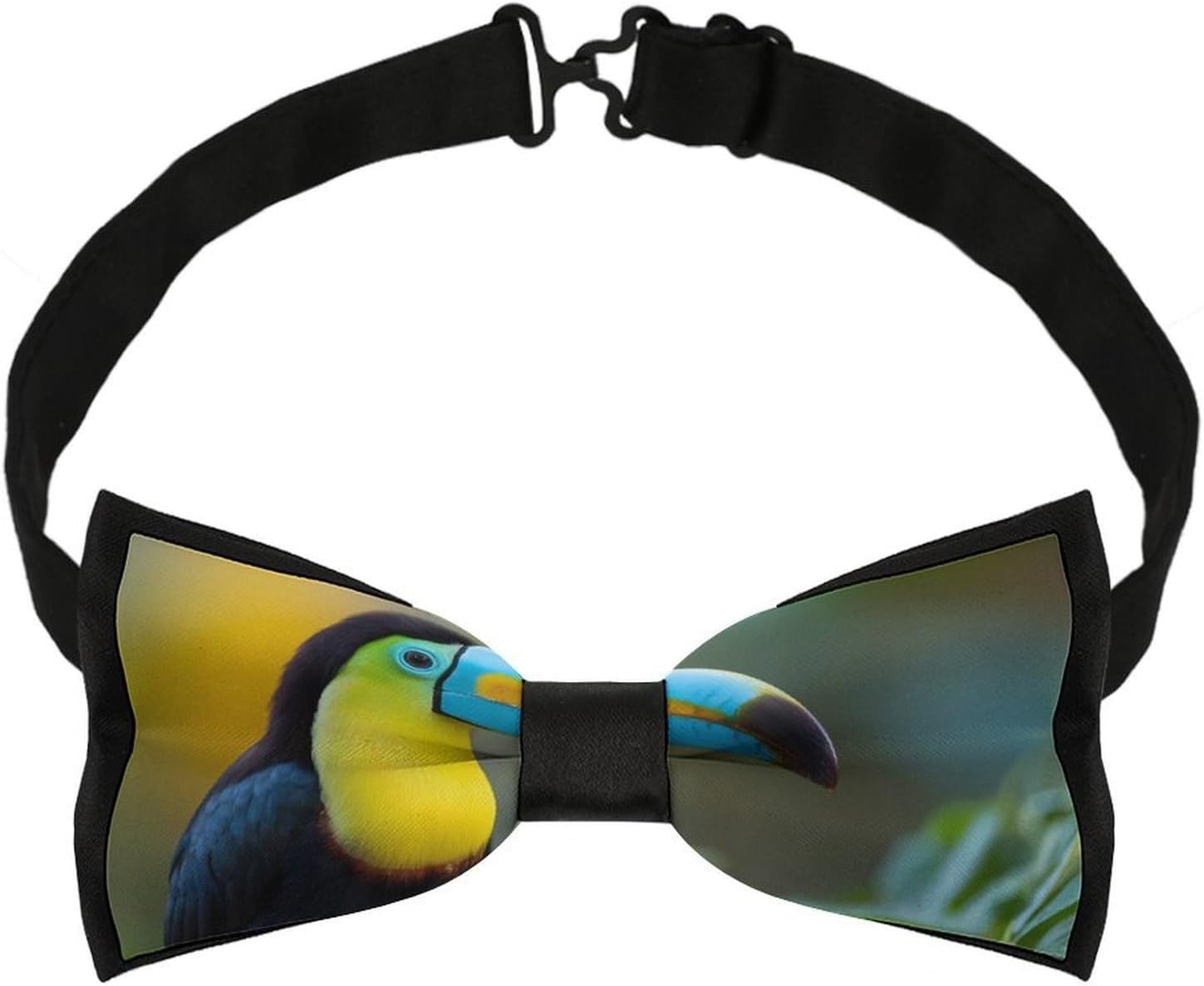 Toucan Colorful Novelty Men's Bow Tie Pre-tied Adjustable Bowtie Accessories for Wedding Party