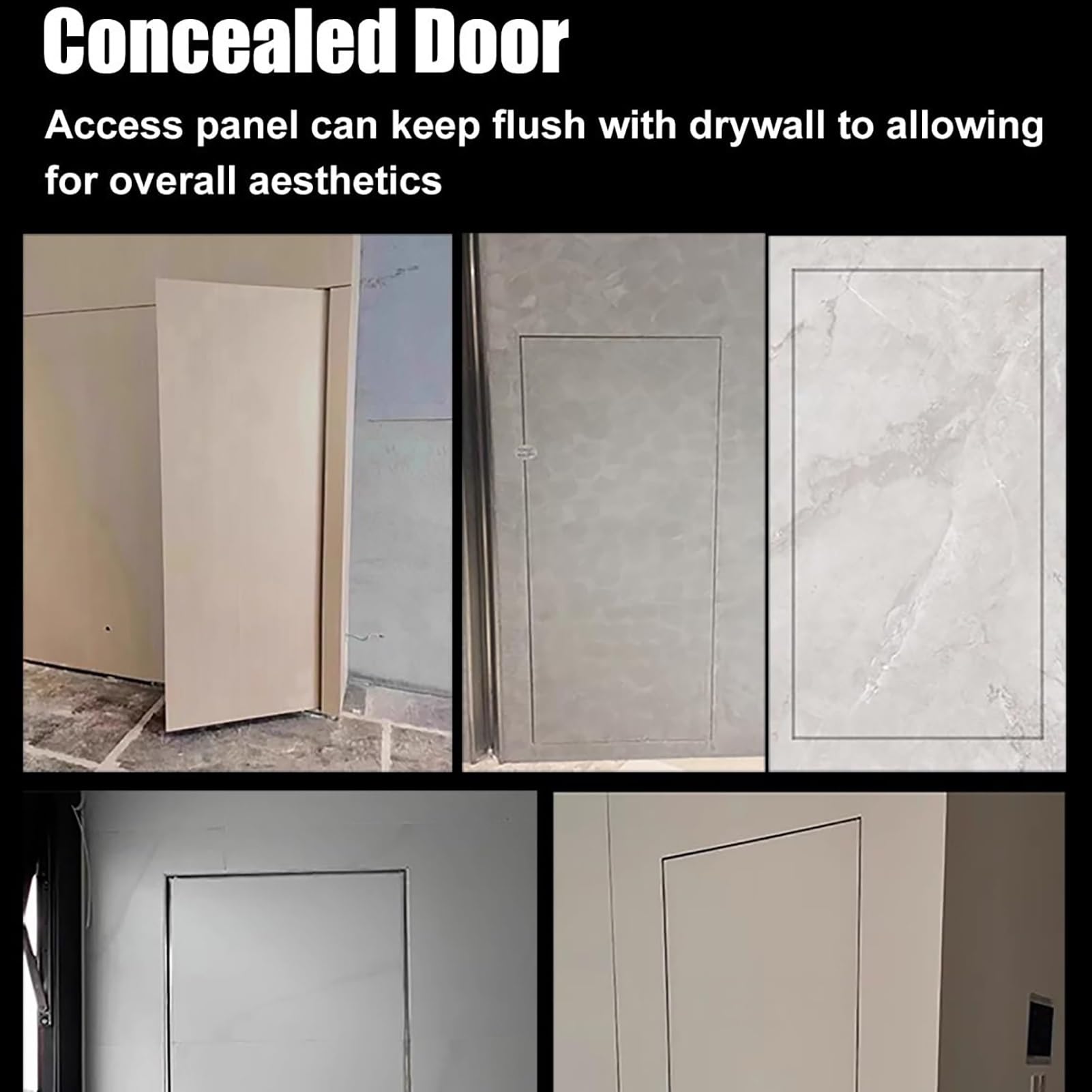 Pannello di accesso nascosto per parete piastrellata, porta di ispezione a incasso con pulsante magnetico, porta di ispezione a incasso Sportello di revisione di servizio(300x400mm)