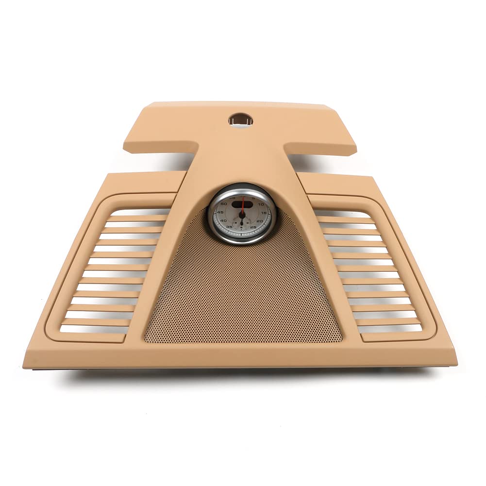 Car Dash Clock Cover,Instrument Panel Upper Cover Upper Center Dashboard Trim Clock Kit Instrument Panel Trim with Stopwatch Replacement Fit for PorschePanamera 2010-2016,White