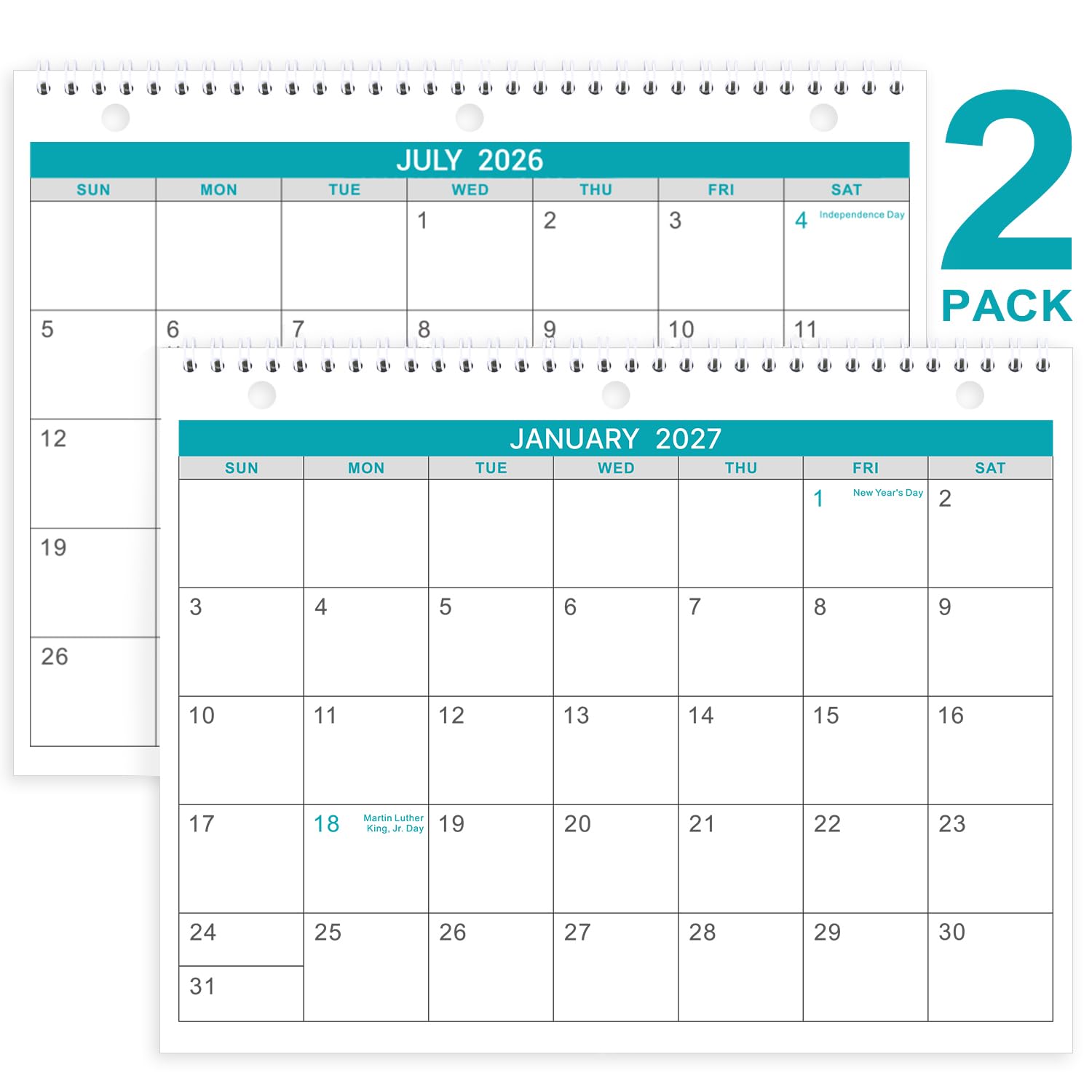 Amazon.com : 2026-2027 Wall Calendar - 2 Pack Monthly Wall and