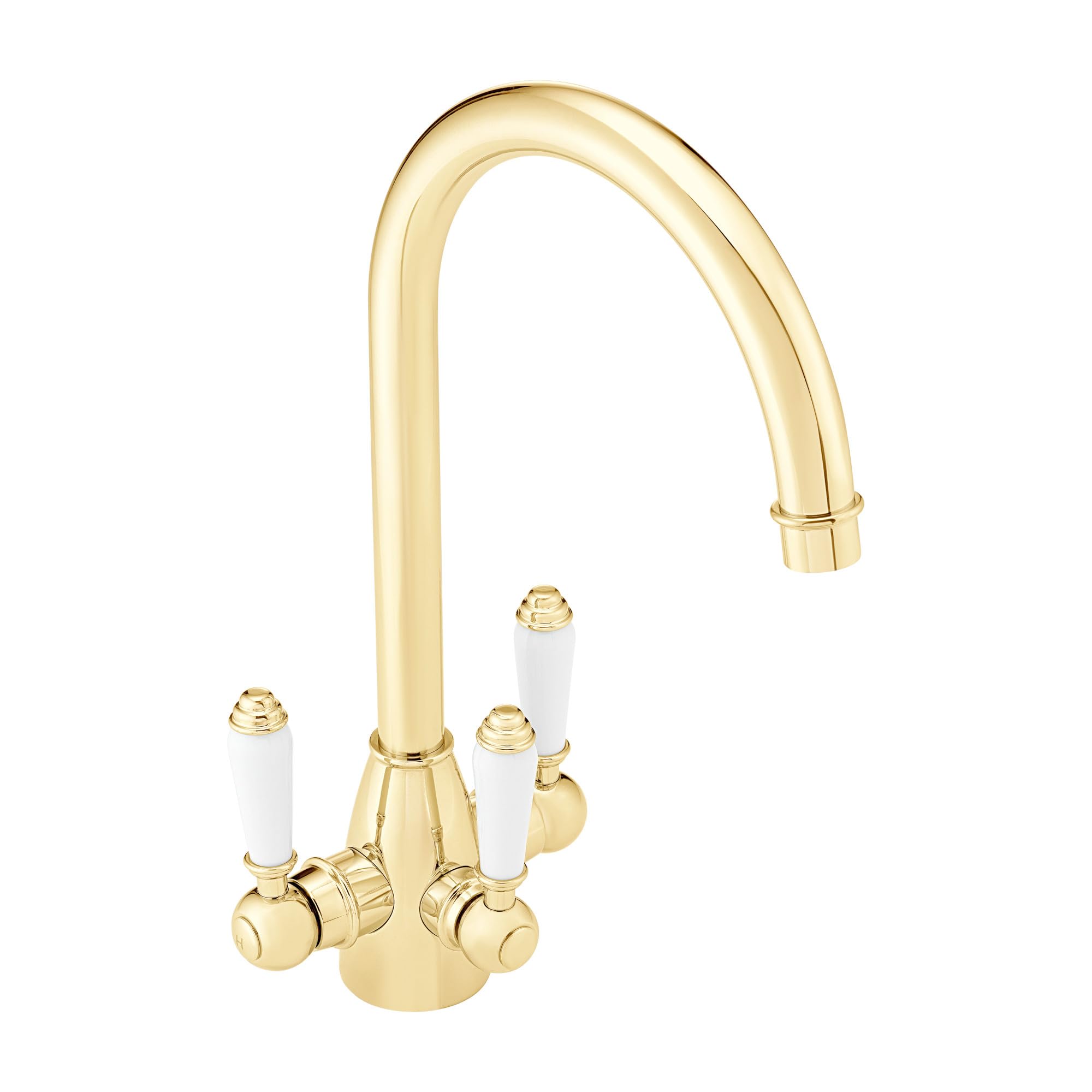 Enki Gold Cotswold, Kt126, Traditional Filter Tap With Ceramic Levers, Drinking Kitchen Taps,