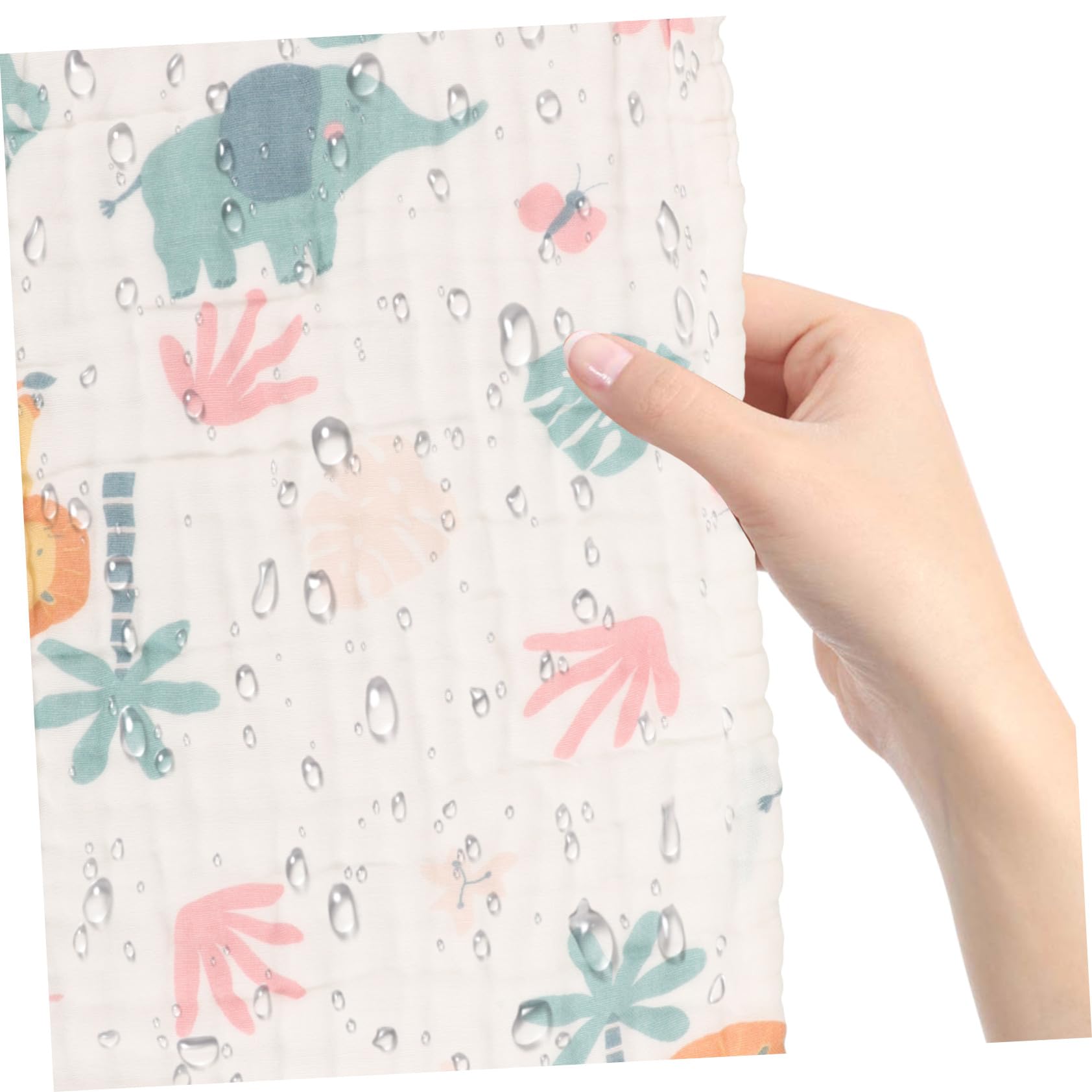 ORFOFE 6 piezas Pañuelos de Niña de Muselina Algodón con Dibujos Animados Toallitas Absorbentes para Saliva y Babero Toallas Reutilizables para Niñas