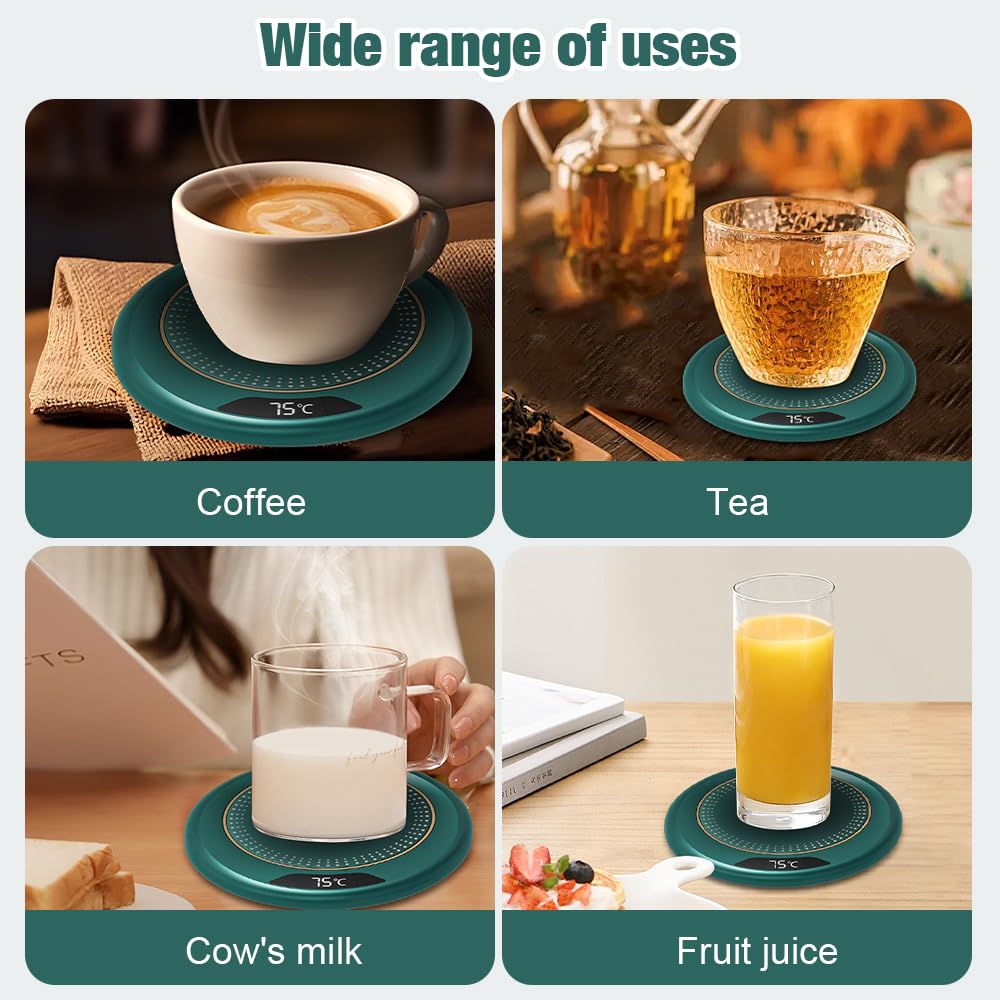 Mizikuu Calentador de Tazas de Café Eléctrico con 3 Ajustes de Temperatura y Desconexión Automática