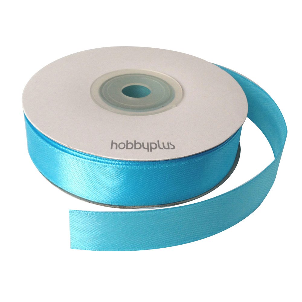 Www.hobbyplus.co.uk #308: Light Blue 22Meter Full Reel 15Mm Satin Ribbon