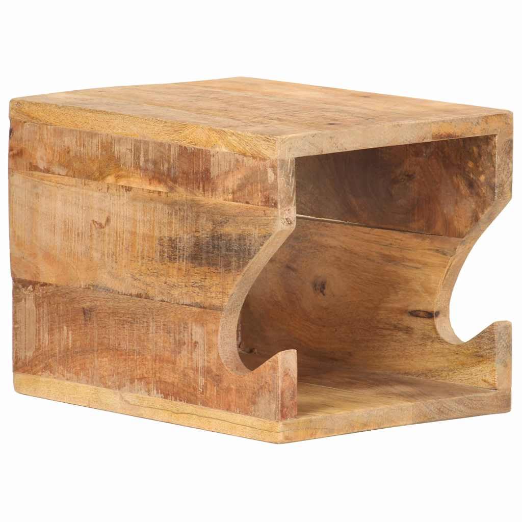 Fahrrad Wandhalterung aus massivem Mangoholz - Platzsparende Fahrradaufbewahrung für Garage und Balkon, 35x25x25 cm
