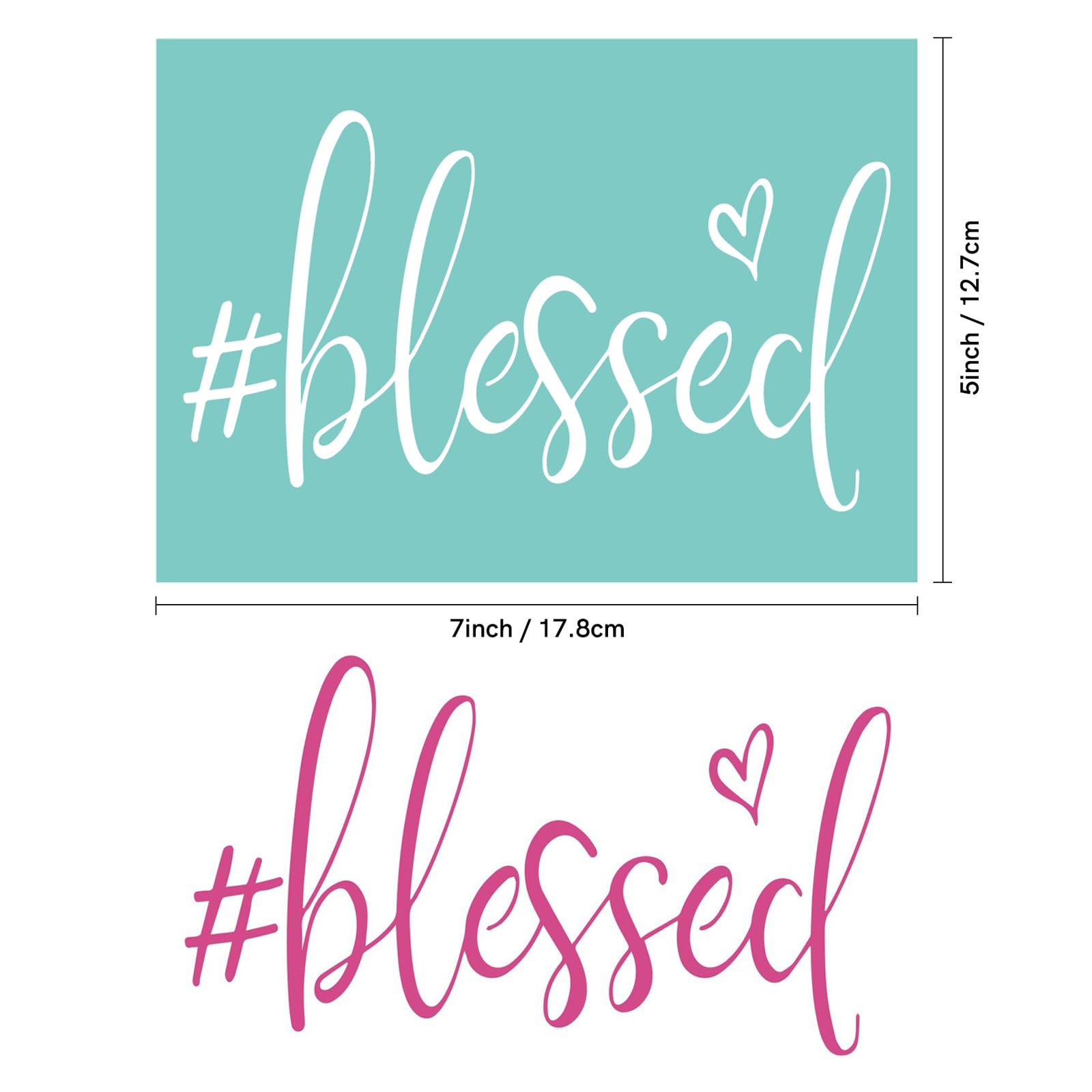 Wiederverwendbare Siebdruck-Schablonen 'Word Blessed' - 12,7x17,8cm Für DIY-Projekte
