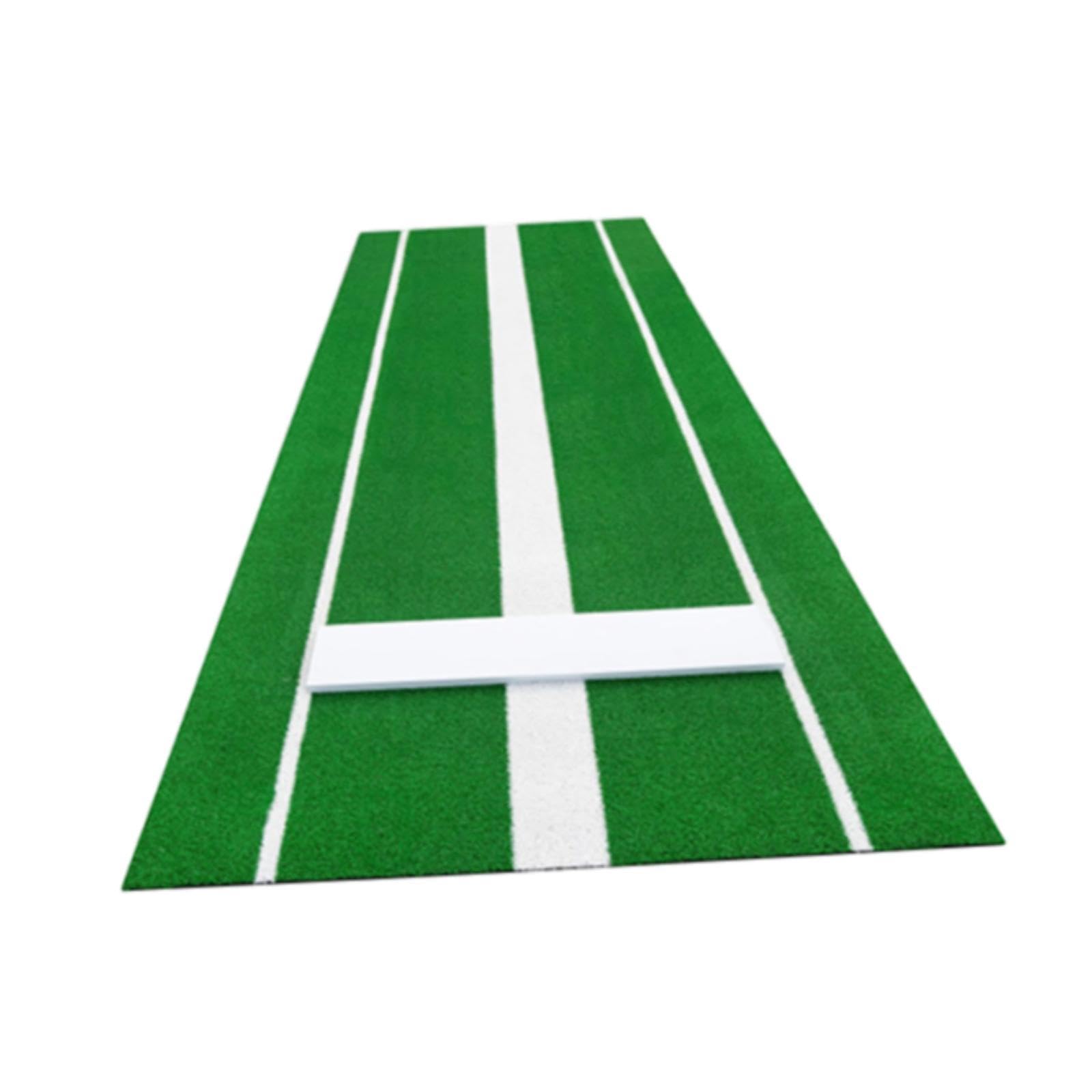kowaku Softball Pitching Mat Softball Pitching Mound Anti Slip Backing Baseball Hitting Mat for Softball and Baseball Pitcher Home, Green 92x305cm