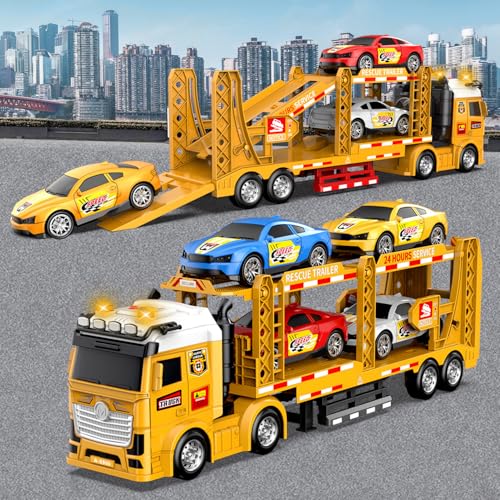 Carrier Truck Race Car Toys - image 9