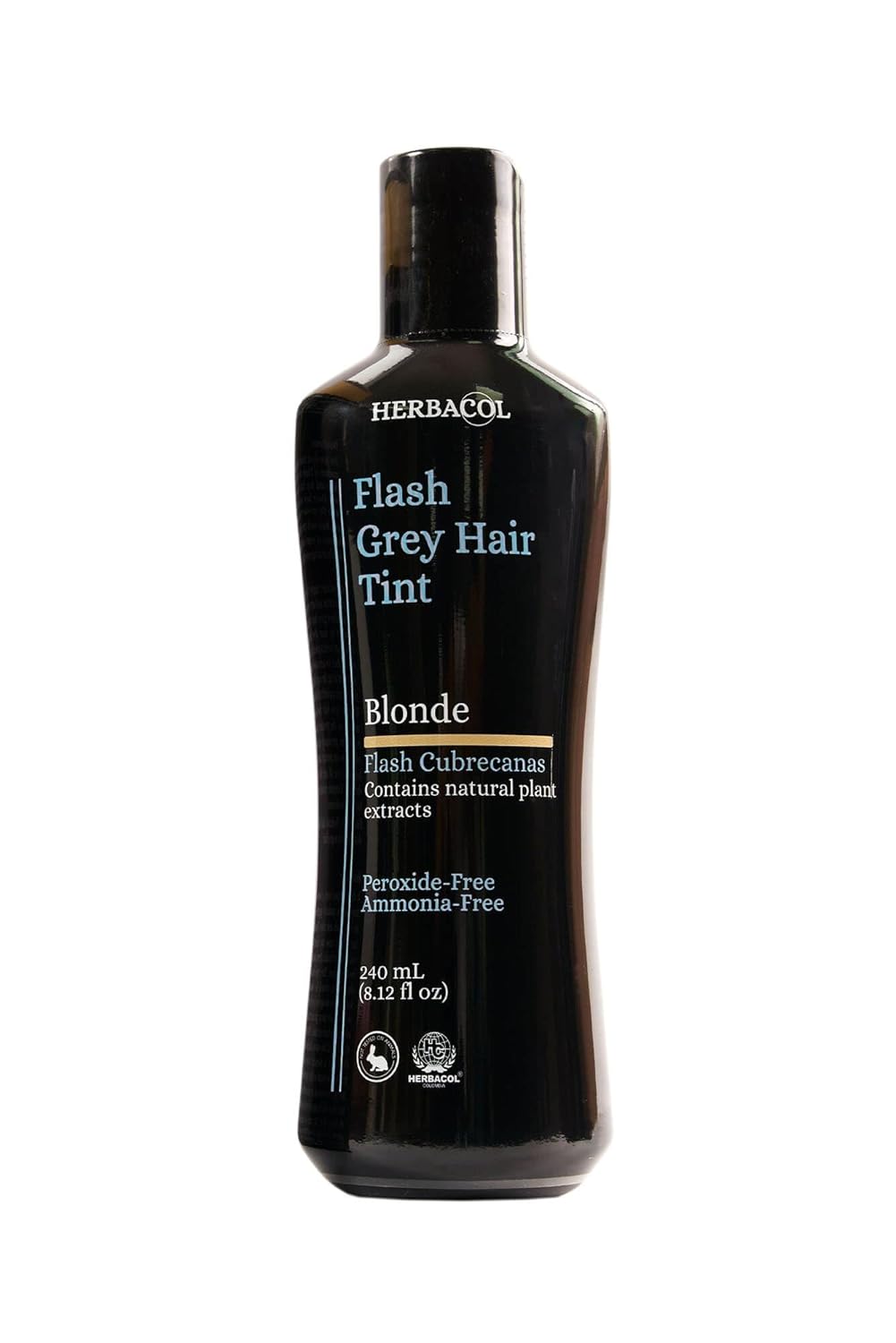 Herbacol Natural Gray Hair Cover, Chocolate (Brown), Ammonia and Peroxide Free 8.1oz| Herbacol Flash Cubrecanas, Chocolate, Natural Sin Amoniaco ni Peroxidos 240ml