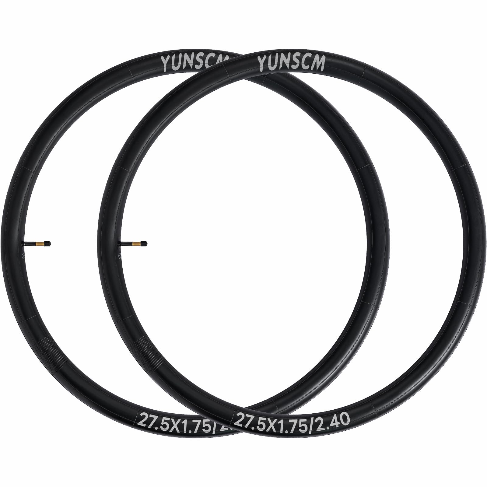 YunSCM 2Pcs 47/57-584 27.5 Pouces Chambre à Air 27.5x1.75/1.95/2.125 AV32mm Valve Compatible Route/Ville/Vélo De Montagne Chambre à Air 27.5x1.75 27.5x1.95 27.5x2.0 27.5x2.10 27.5x2.125