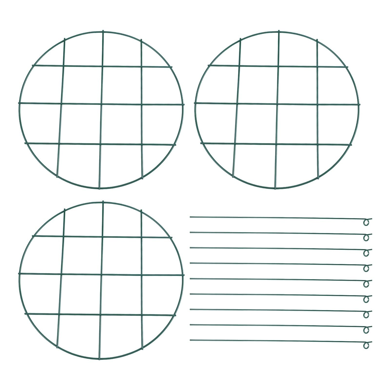 Tixiyu Plantenhekje Set - 3 IJzeren Tuinrekken - Rond, Hart & Bloemvorm - 28x10 Cm - Antiroestcoating - Voor Klimplanten, Rozen, Klimop, Wijnstokken - Zwart