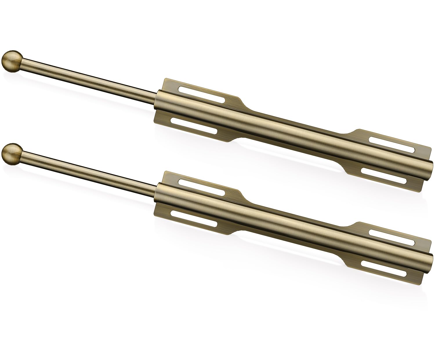 FIRJOY 12" Valet Rod for Closet Pull Out (2 Pack, Antique Brass)