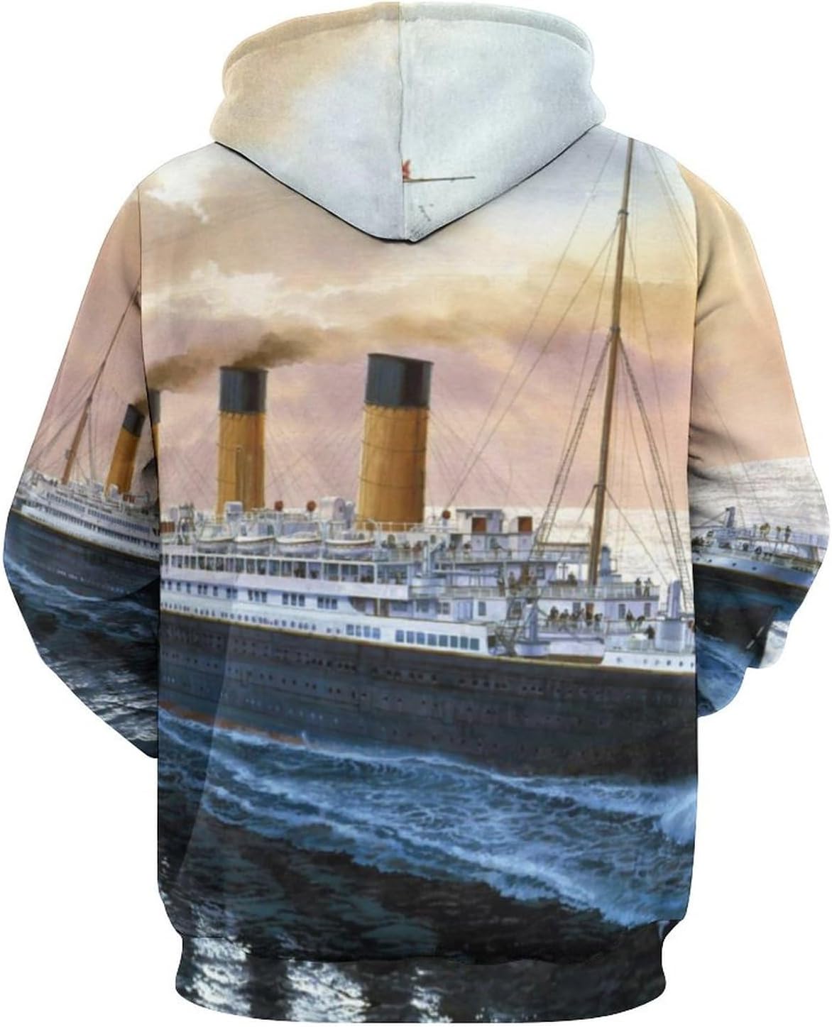 Retro Titanic Famous Old Historic Hoodie Pullover Hooded Sweatshirt Lightweight Sweater Tops with Pocket for Men Women