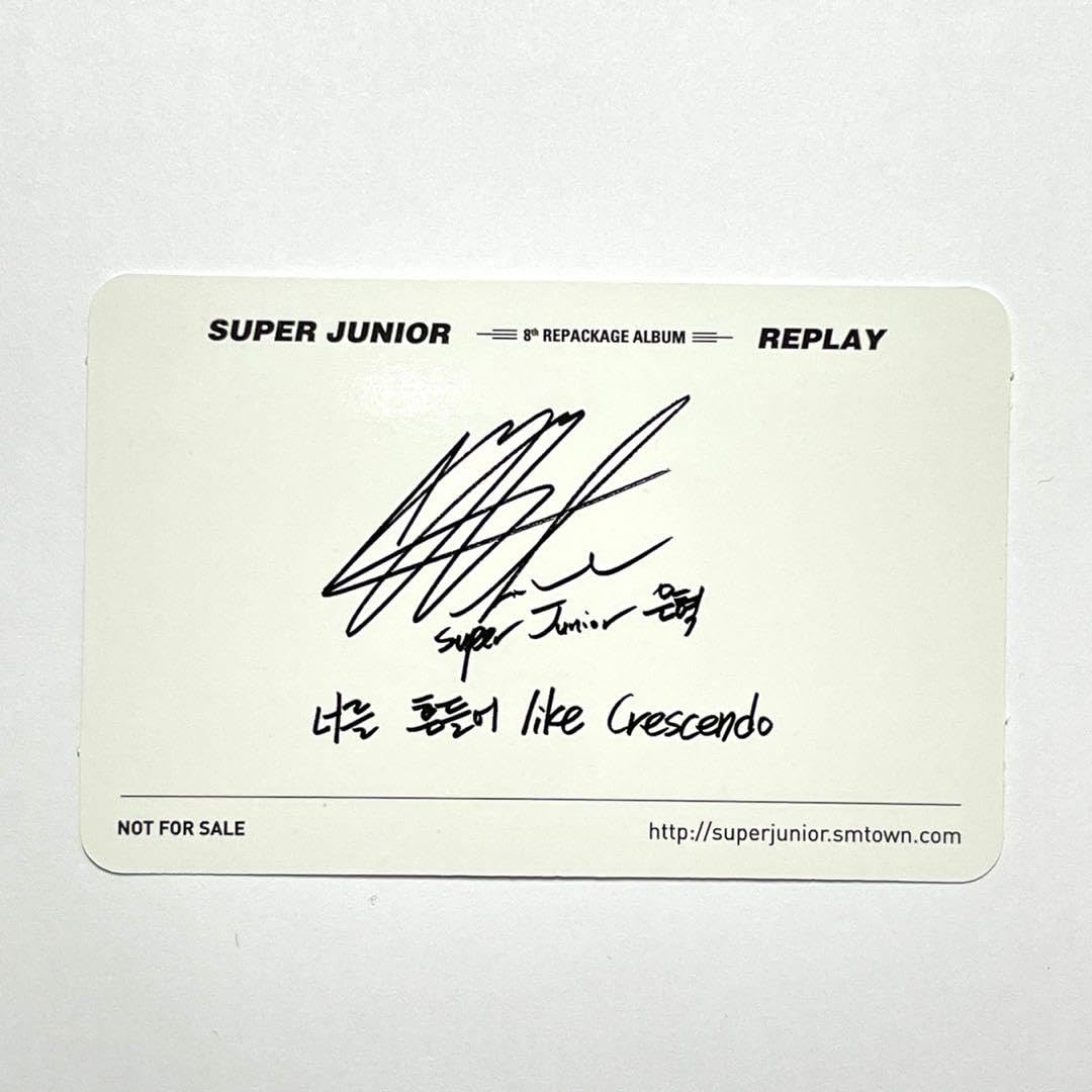SUPER JUNIOR - super junior  ウニョク  サイン　直筆　公式トレカ SUPER JUNIOR EUNHYUKウニョク 直筆サイン トレカ r.580x0