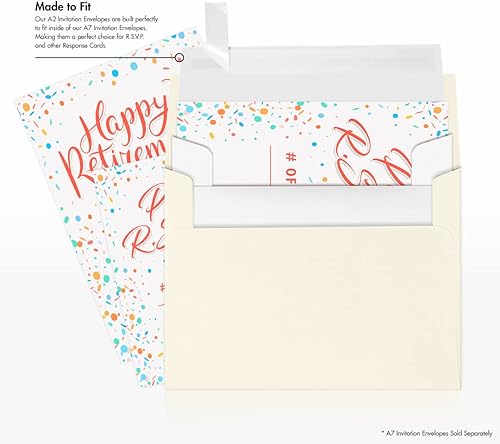 Miniatura 8 de LUXPaper Sobres de invitación A2  Pelar y presionar  4 38 pulgadas x 5 34 pulgadas  Blanco  80 libras Texto  50 unidades