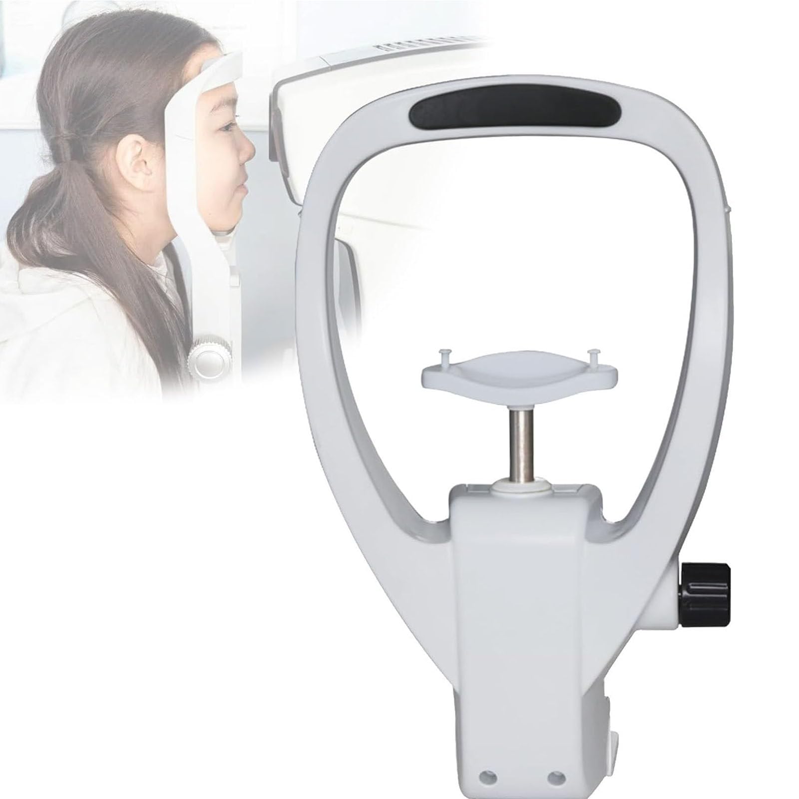 Wspornik na czoło do treningu wzroku, Akcesoria optometrii podtrzymującej czoło, Wysokość podnoszenia 40 mm, Do użytku w głównych sklepach optycznych, Centra pielęgnacji wzroku