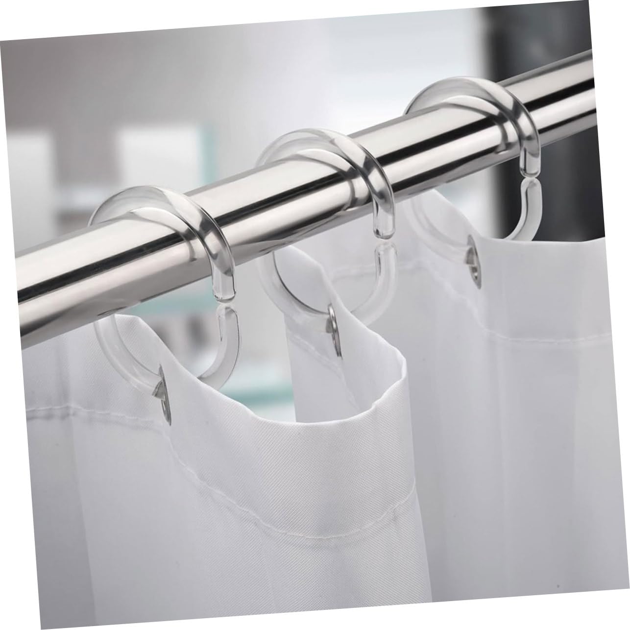 MAGICLULU 5 Set Anello per Appendere della Doccia Anello della Fibbia della Appendiabiti per Asta Doccia Forniture per Tende da Bagno Anelli Doccia in Plastica 48 Pezzi * 5