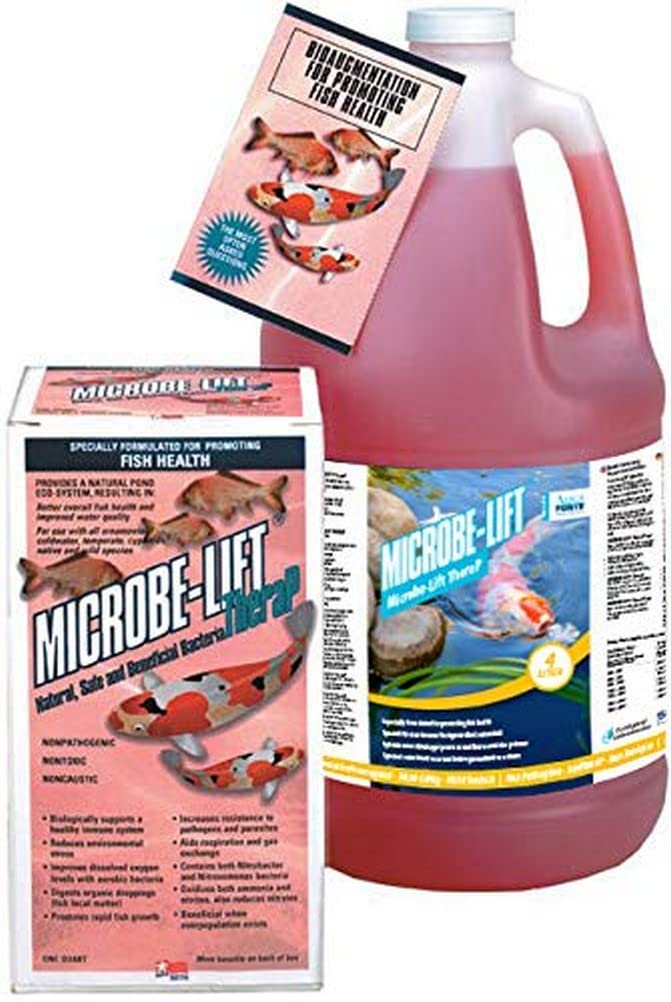 AquaForte Microbe-Lift Thera-P 4 litros, salud de sus peces, calidad del agua y el sistema inmunológico de los peces