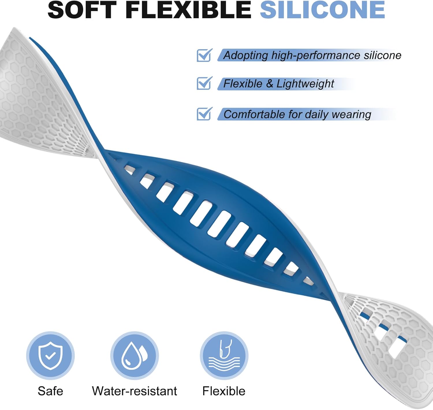 OVERSTEP Compatible with Garmin Fenix 5X Watch Band, 26mm Soft Silicone Strap for Fenix 5X Plus/Fenix 6X/Fenix 6X Pro/Fenix 7X/Fenix 3 HR Smartwatch - Image 3