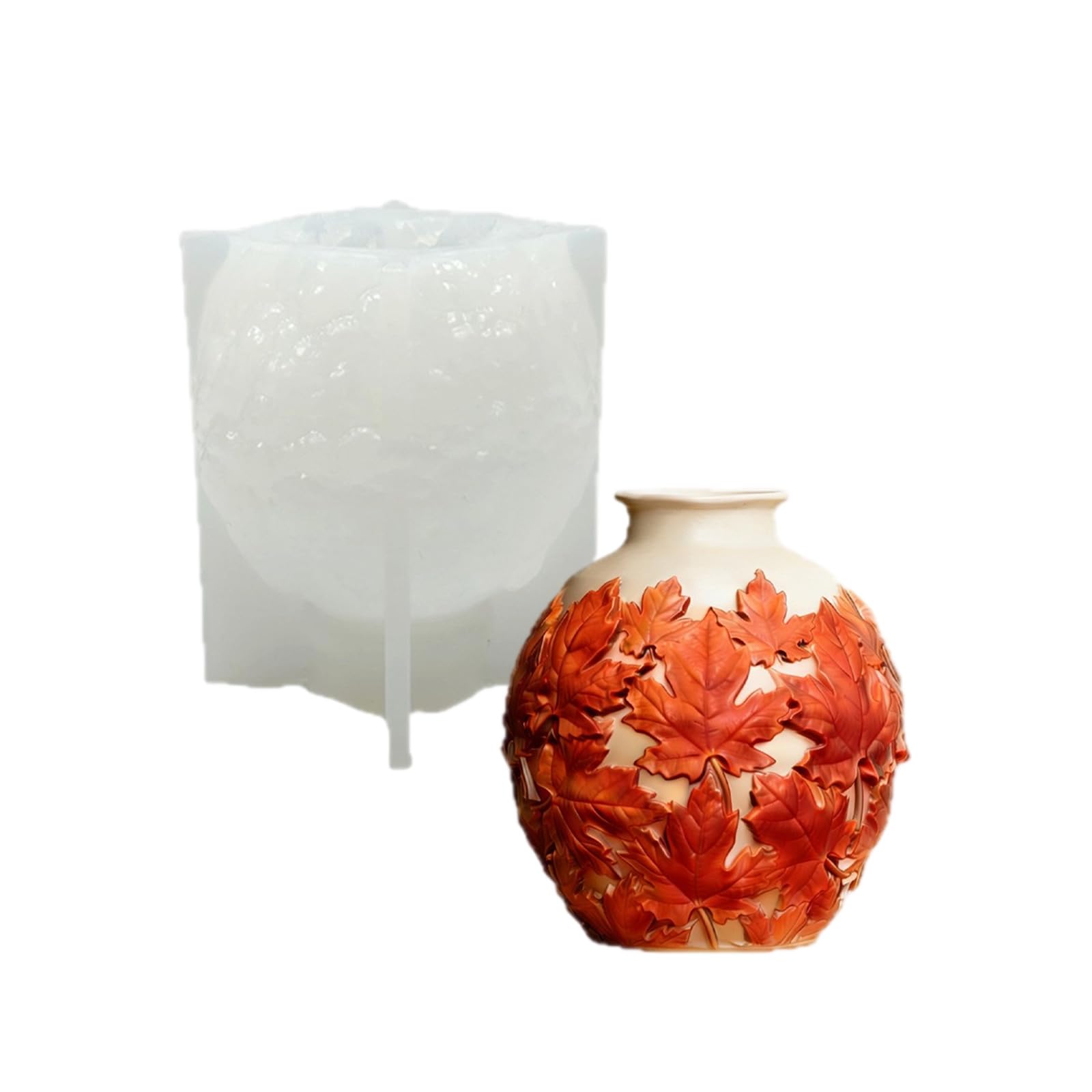 Shurhome Concrete Vases Mold Flower Vase Resin Silicone Mold Flower Vase Epoxy Casting Table Ornament Molds Gift Ornament Molds for Epoxy