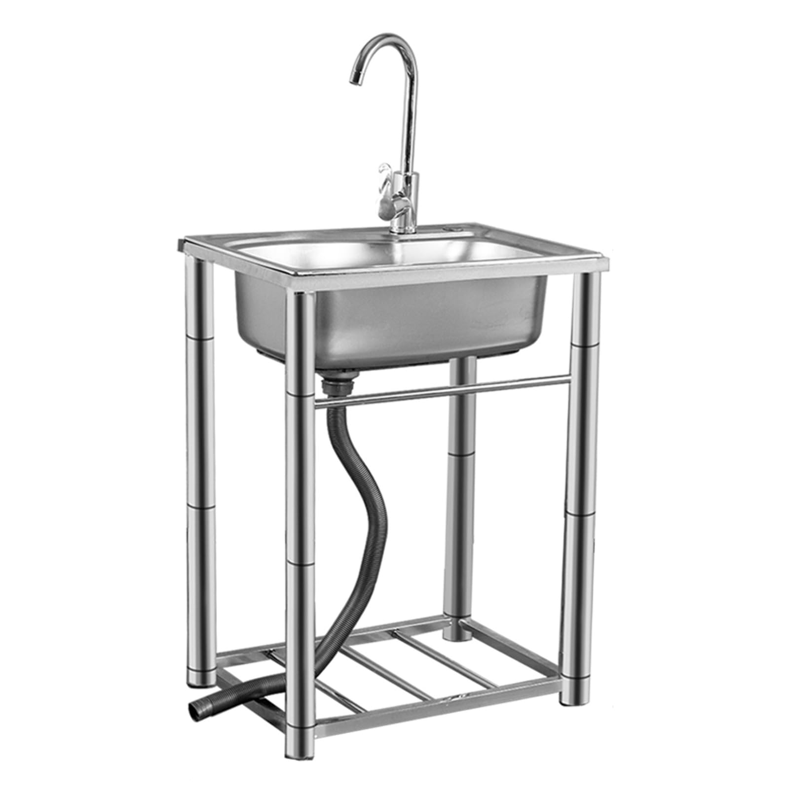 Lavello Da Cucina Indipendente In Acciaio Inox - Con Rubinetto Acqua Calda/Fredda, Per Esterno/Interno - Foto 7