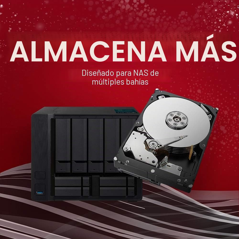 Seagate IronWolf Pro ST8000NEZ01 - Disco Duro Interno NAS 8 TB - 3,5" SATA 6 GB/s 7200 TR/Min 256 MB de caché para Almacenamiento en Red incursionado, Servicio de recuperación de Datos - Embalaje sin