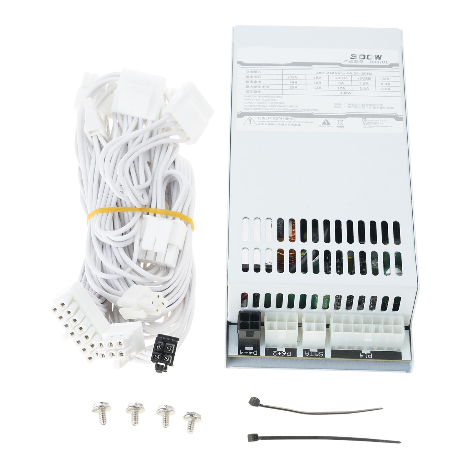 300 W vollmodulares kleines 1U Netzteil mit intelligenter Lüftersteuerung, leise für Gehäuse und kleine Server Netzteil
