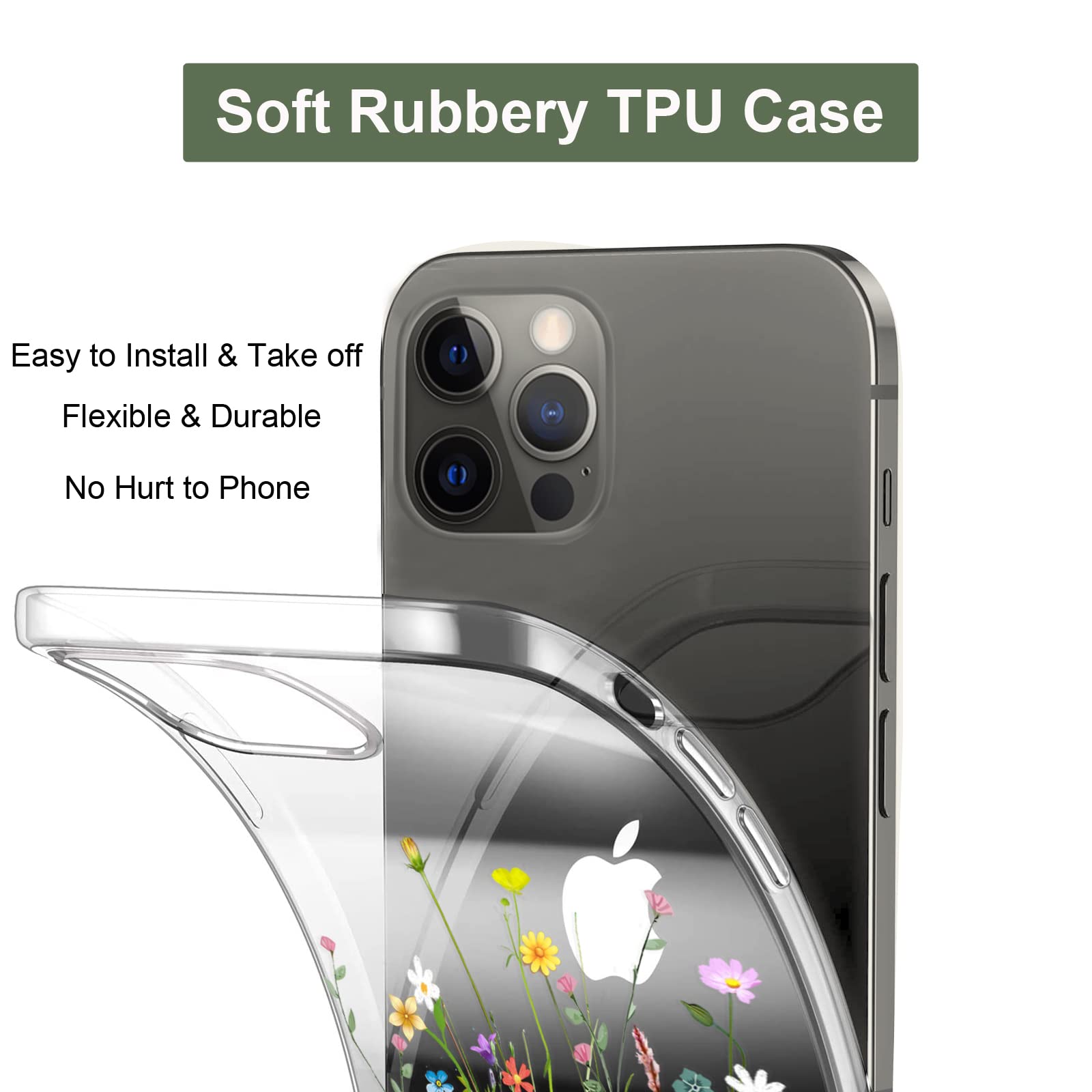 Elegante tulipano fiori luminosi custodia morbida in silicone per iPhone 15 14 13 12 11 Pro Max 14 Plus copertura posteriore paraurti antiurto  202192403
