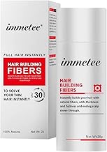 Poudre Densifiante, Fibres de Construction Capillaire, Poudre Densifiante Cheveux Volume pour Calvitie Homme, Hair Building Fibers 28g (DARK BROWN)