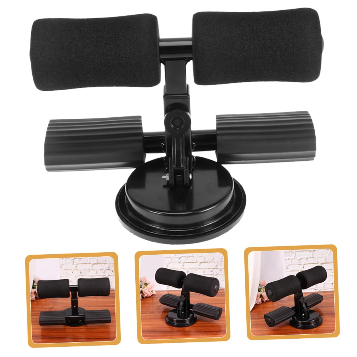 BESPORTBLE Cup Sit-up Bar Device for Ab Training Floor Holder for All Fitness Levels Sleek Design for Home Gym Core Muscles Fun Workout Equipment