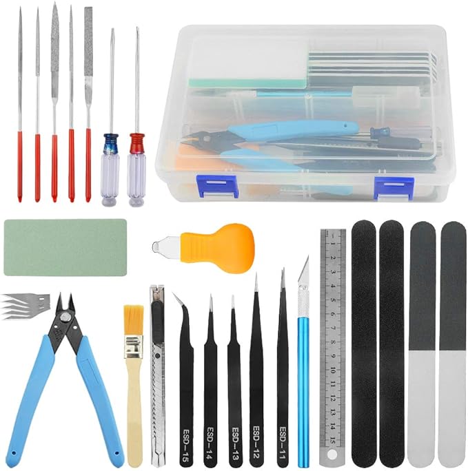 16-Piece Gundam Model Tool Kit - Complete Hobby Building Set For Model Assembly & Craft Projects