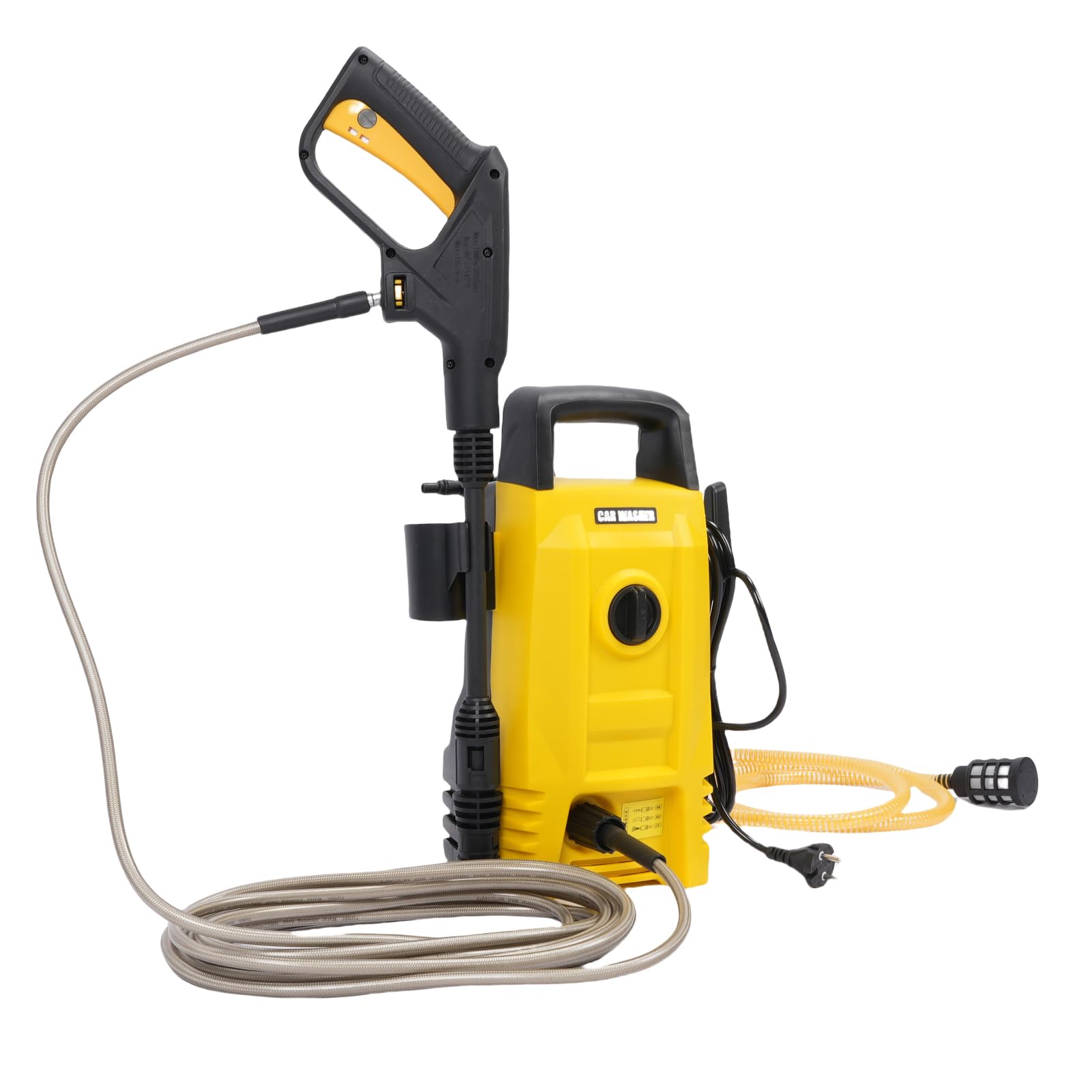 Marhynchus Idropulitrice Elettrica da 1200 W, Macchina per la Pulizia Portatile Ad Alta Potenza con Ugello Regolabile e Cannone a Schiuma per il Lavaggio di Casa e Auto (Spina europea da 250 V)