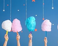 Vista 5 de Paquete de 100 conos de papel de algodón de azúcar, palitos de papel kraft para hilo dental, golosinas de carnaval, suministros de fabricación