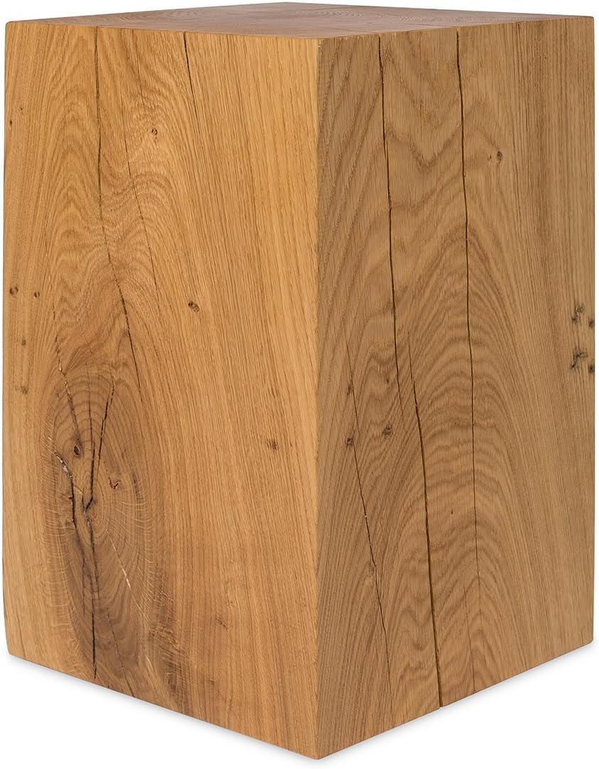 Amazon.co.jp: 天然無垢材家具木製ブロックスツール 29x29x45 cm