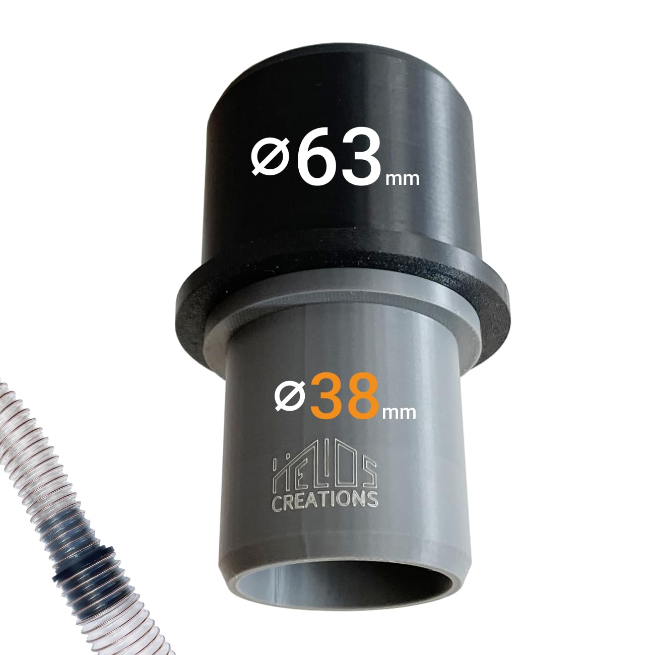 Dust Extraction Hose Reducer β 63 mm to 38 mm Connector